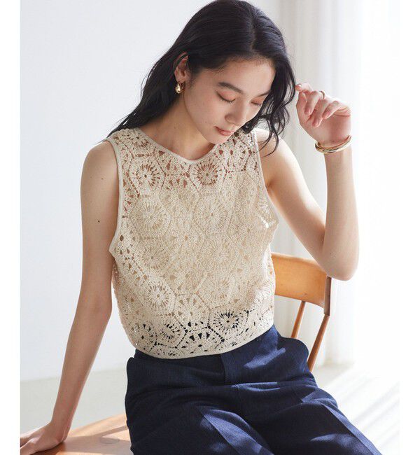 VIS「【WEB限定】【前後2WAY】サマーレースベスト」|ベスト・ジレ|キナリ(16)