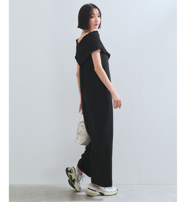 VIS「シャーリングオフショルダーオールインワン」|オールインワン|