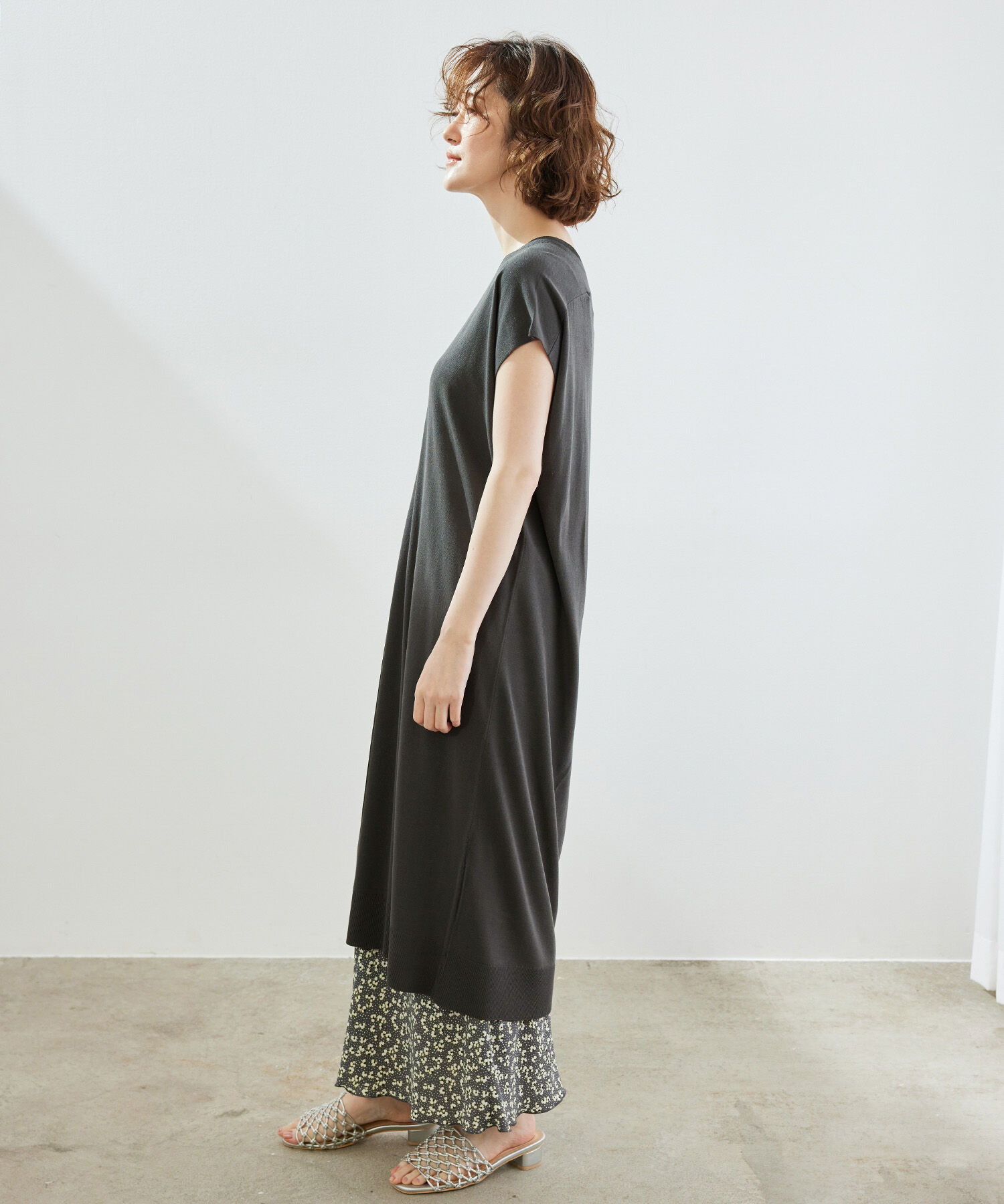 Rope&rsquo;Picnic「接触冷感・UVカット/Smart Ice/センターシームニットワンピース」|ワンピース|