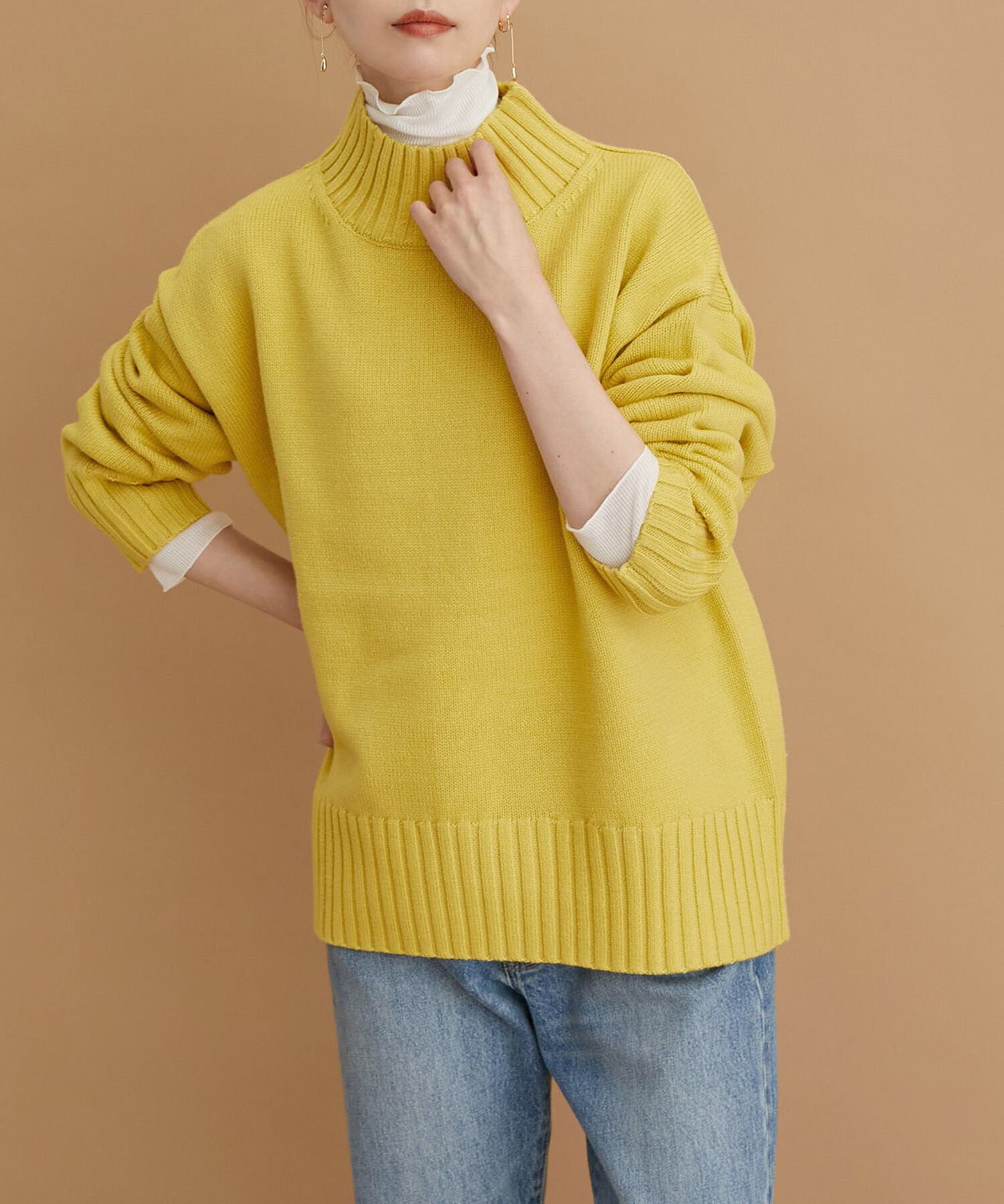 Rope&rsquo;Picnic「【WEB限定カラー:チャコール,オレンジ】シアーカットタートル」|Tシャツ・カットソー|