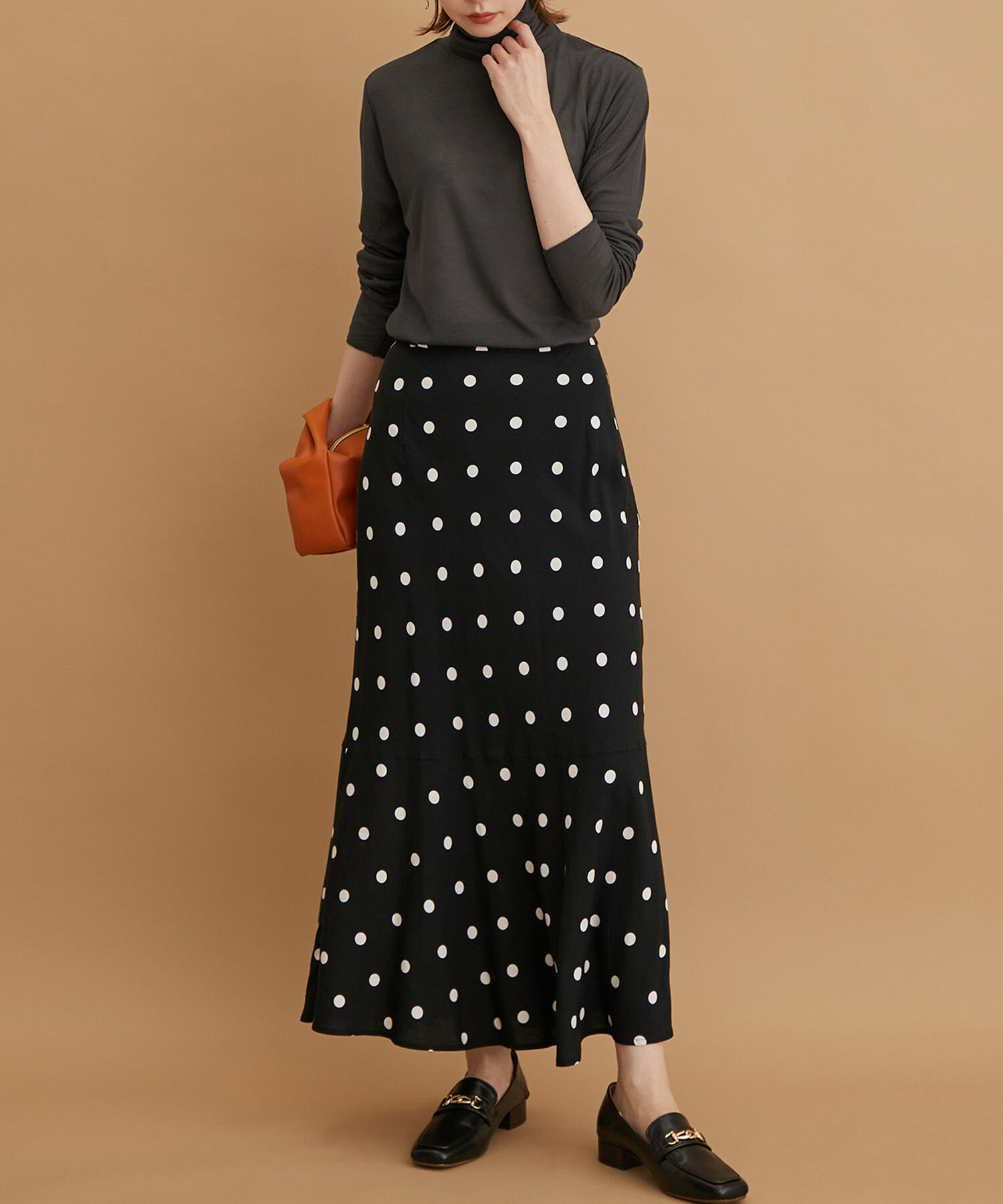 Rope&rsquo;Picnic「【WEB限定カラー:チャコール,オレンジ】シアーカットタートル」|Tシャツ・カットソー|