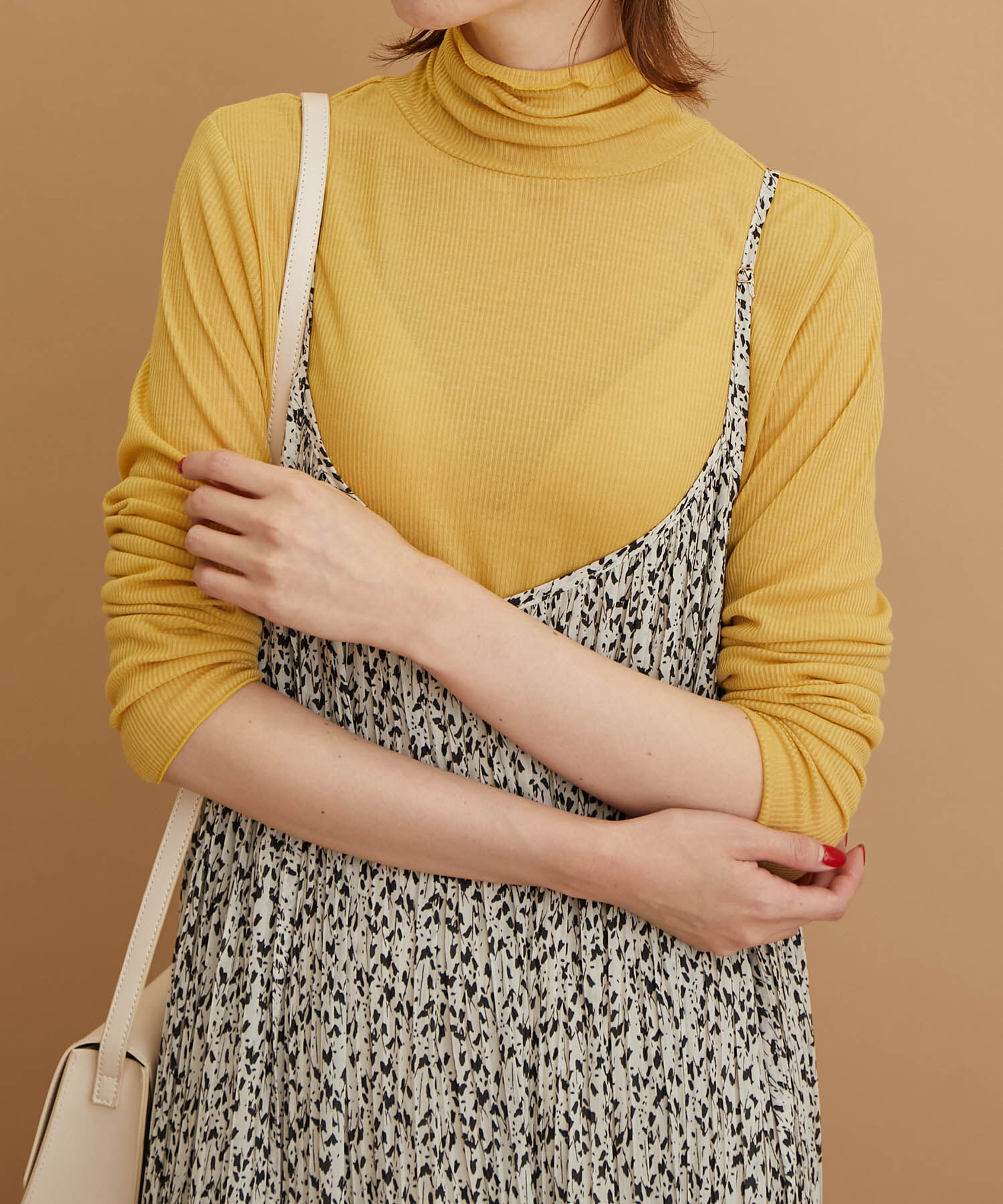 Rope&rsquo;Picnic「【WEB限定カラー:チャコール,オレンジ】シアーカットタートル」|Tシャツ・カットソー|カラシ系(87)