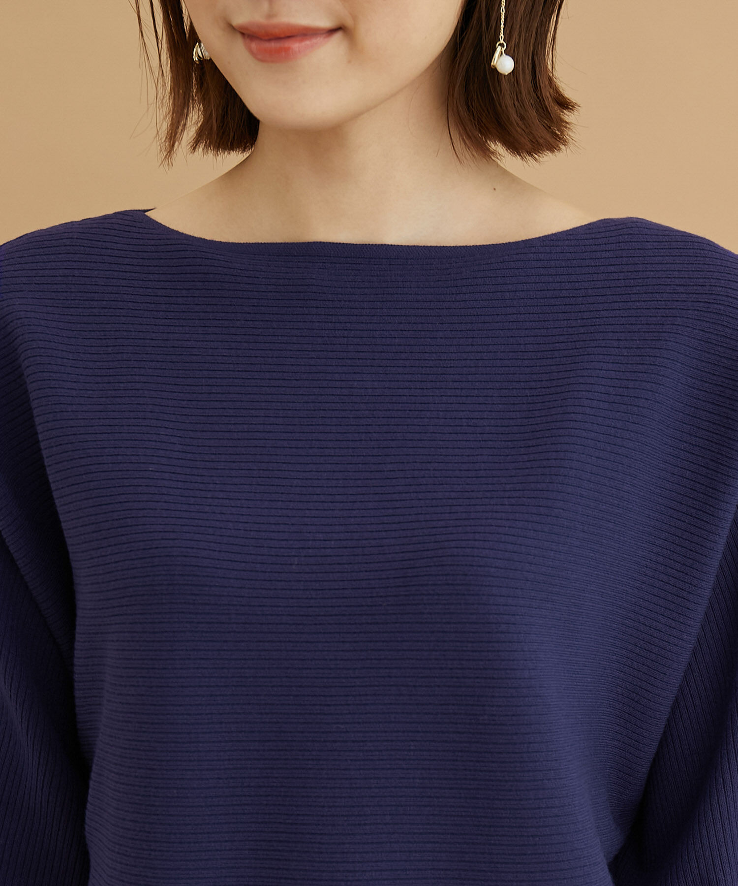 Rope&rsquo;Picnic「7分袖パールドルマンニット」|ニット・セーター|