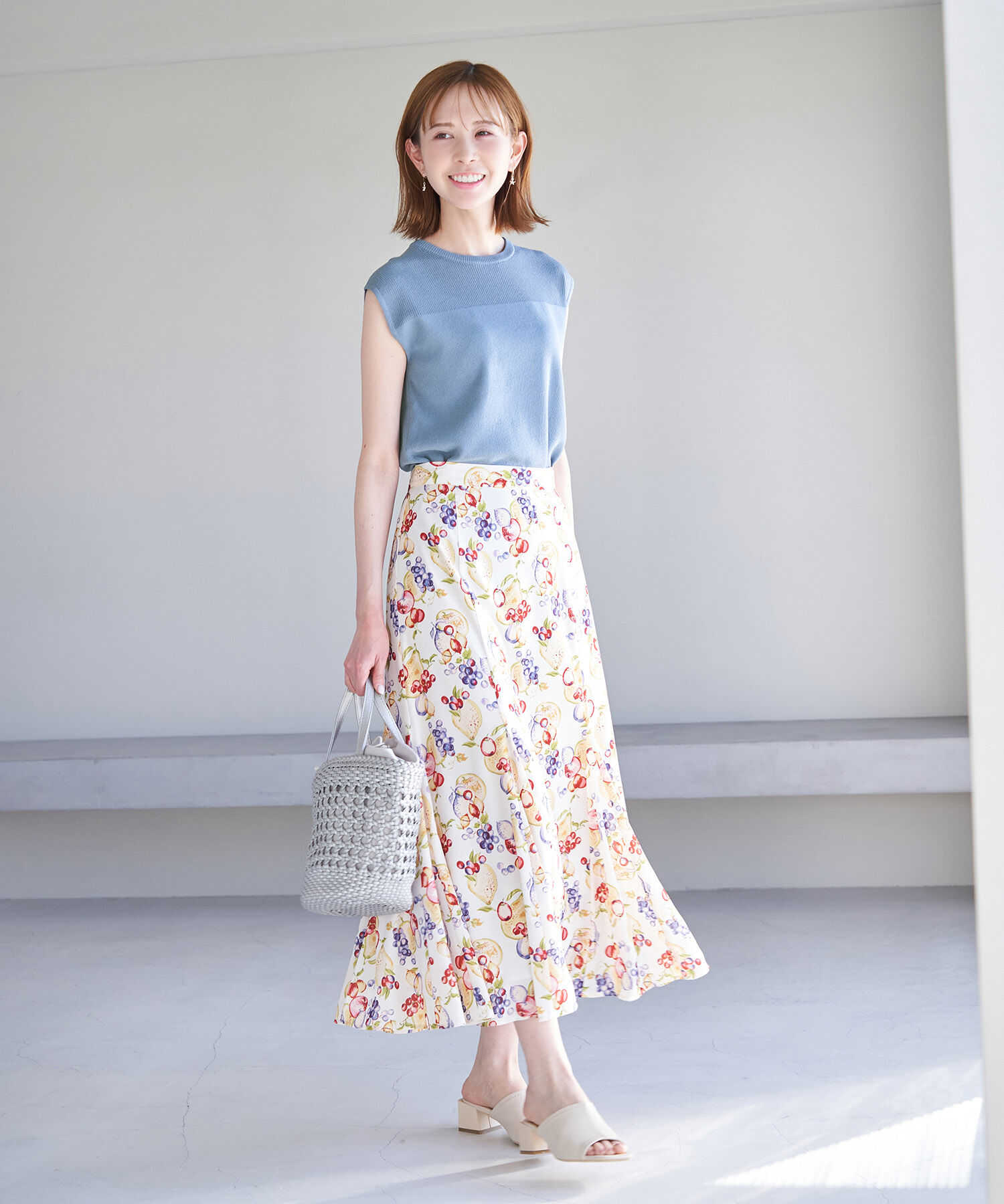 Rope&rsquo;Picnic「Beauty knit/デコルテシアーゼロスリーブニットプルオーバー」|ニット・セーター|