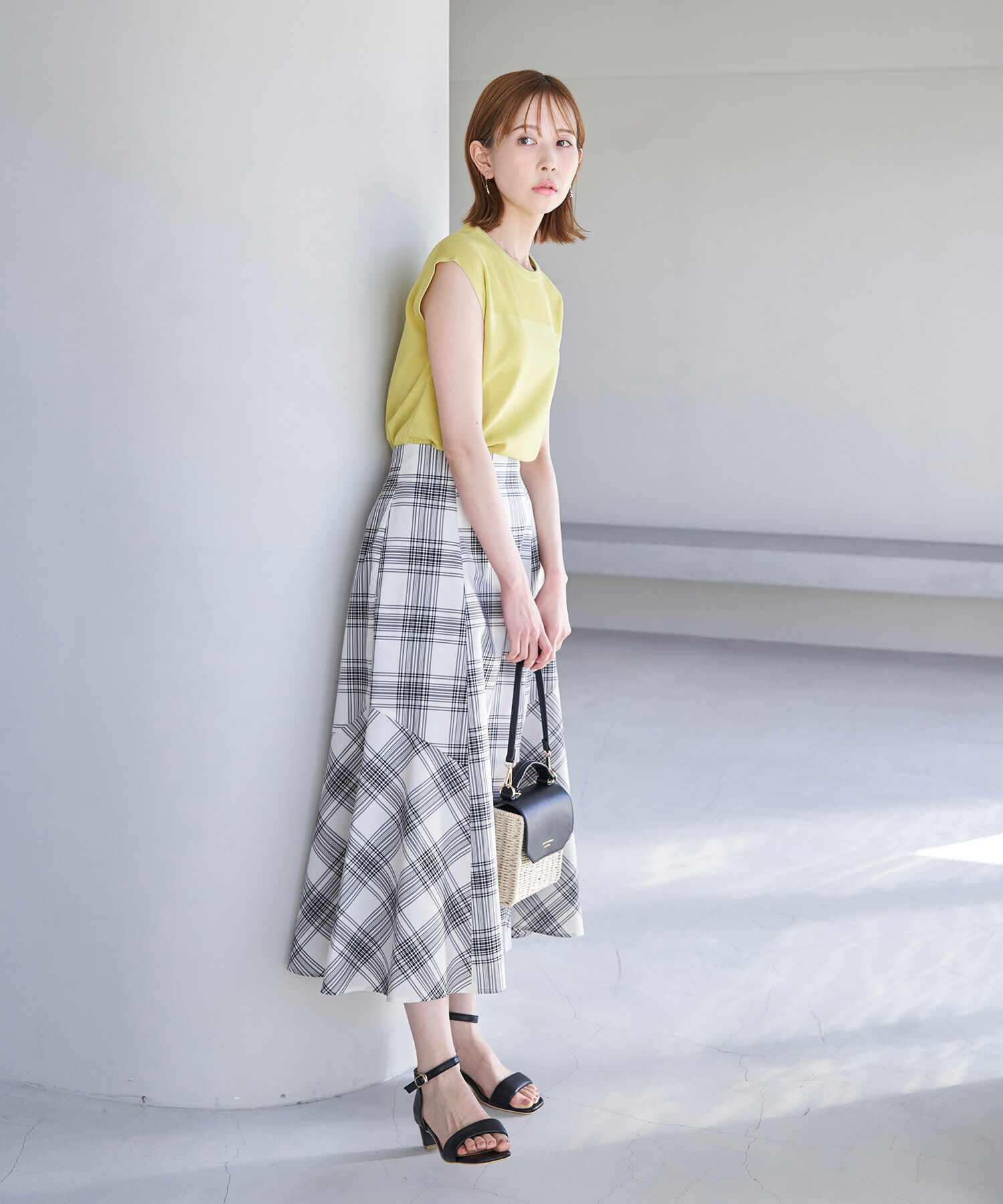 Rope&rsquo;Picnic「Beauty knit/デコルテシアーゼロスリーブニットプルオーバー」|ニット・セーター|