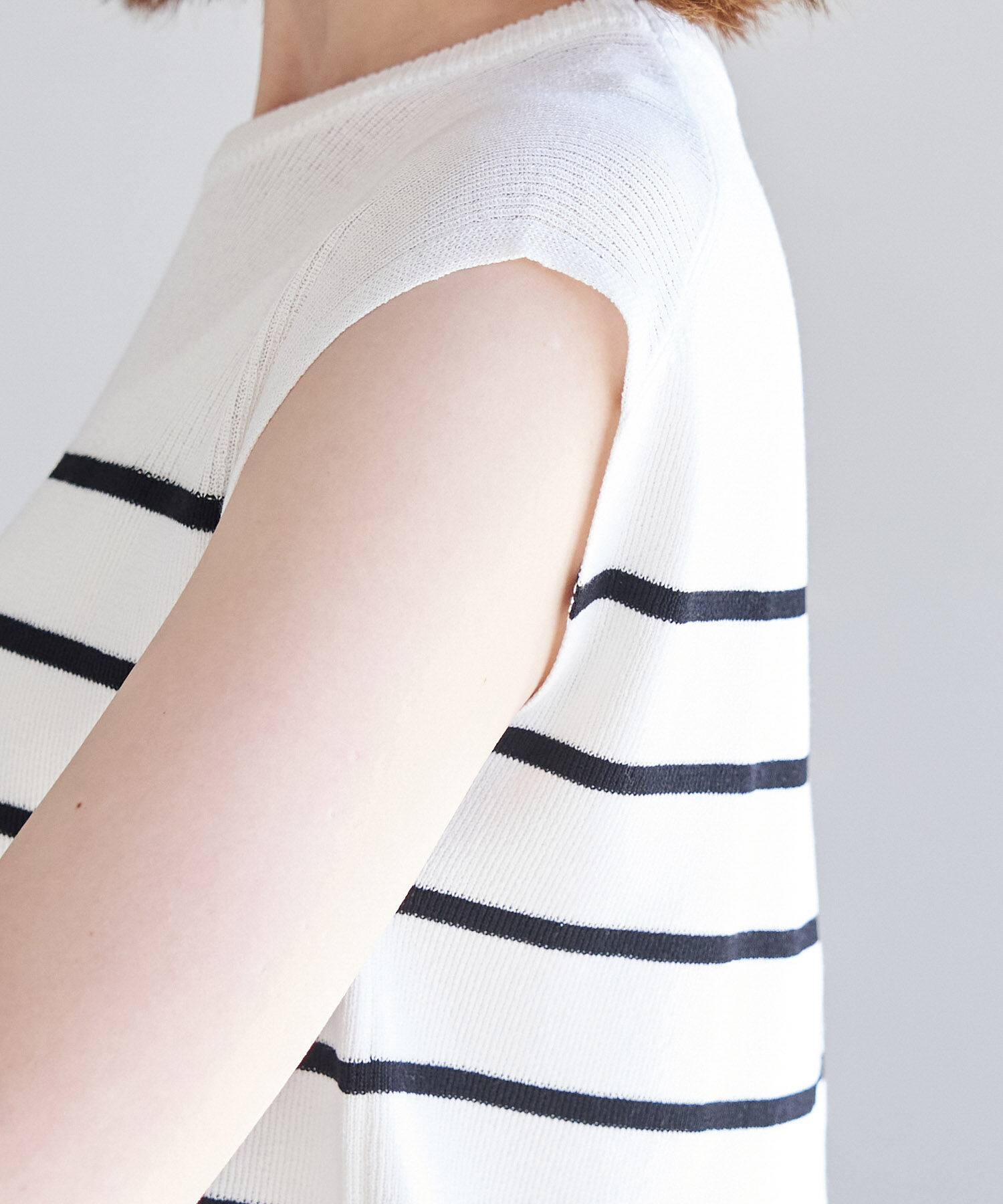 Rope&rsquo;Picnic「Beauty knit/デコルテシアーゼロスリーブニットプルオーバー」|ニット・セーター|