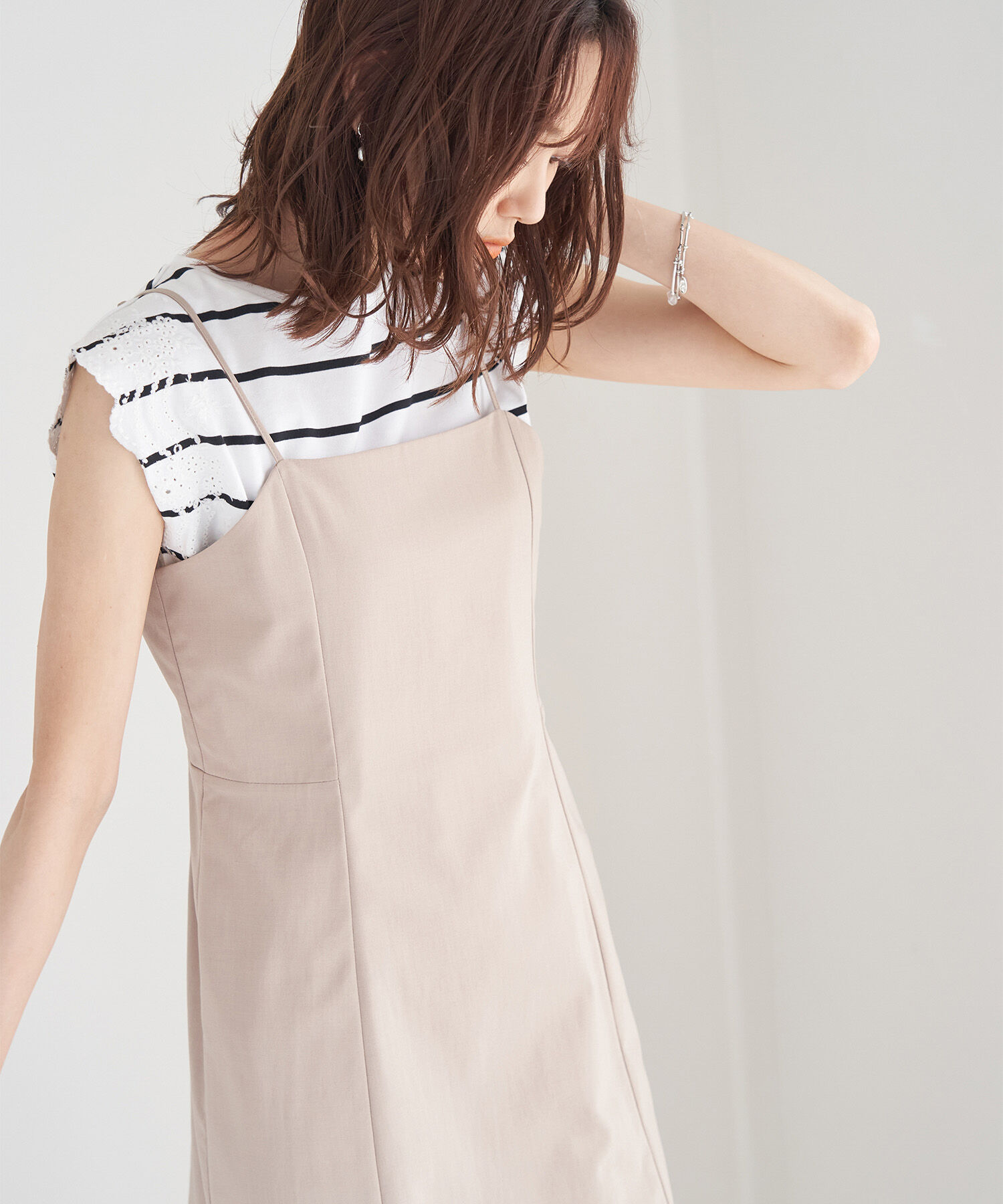 Rope&rsquo;Picnic「汗染み防止/オーガニックコットン袖カットワークレーストップス」|Tシャツ・カットソー|