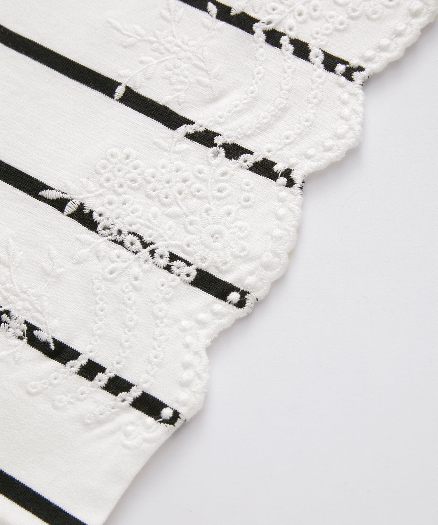 Rope&rsquo;Picnic「汗染み防止/オーガニックコットン袖カットワークレーストップス」|Tシャツ・カットソー|