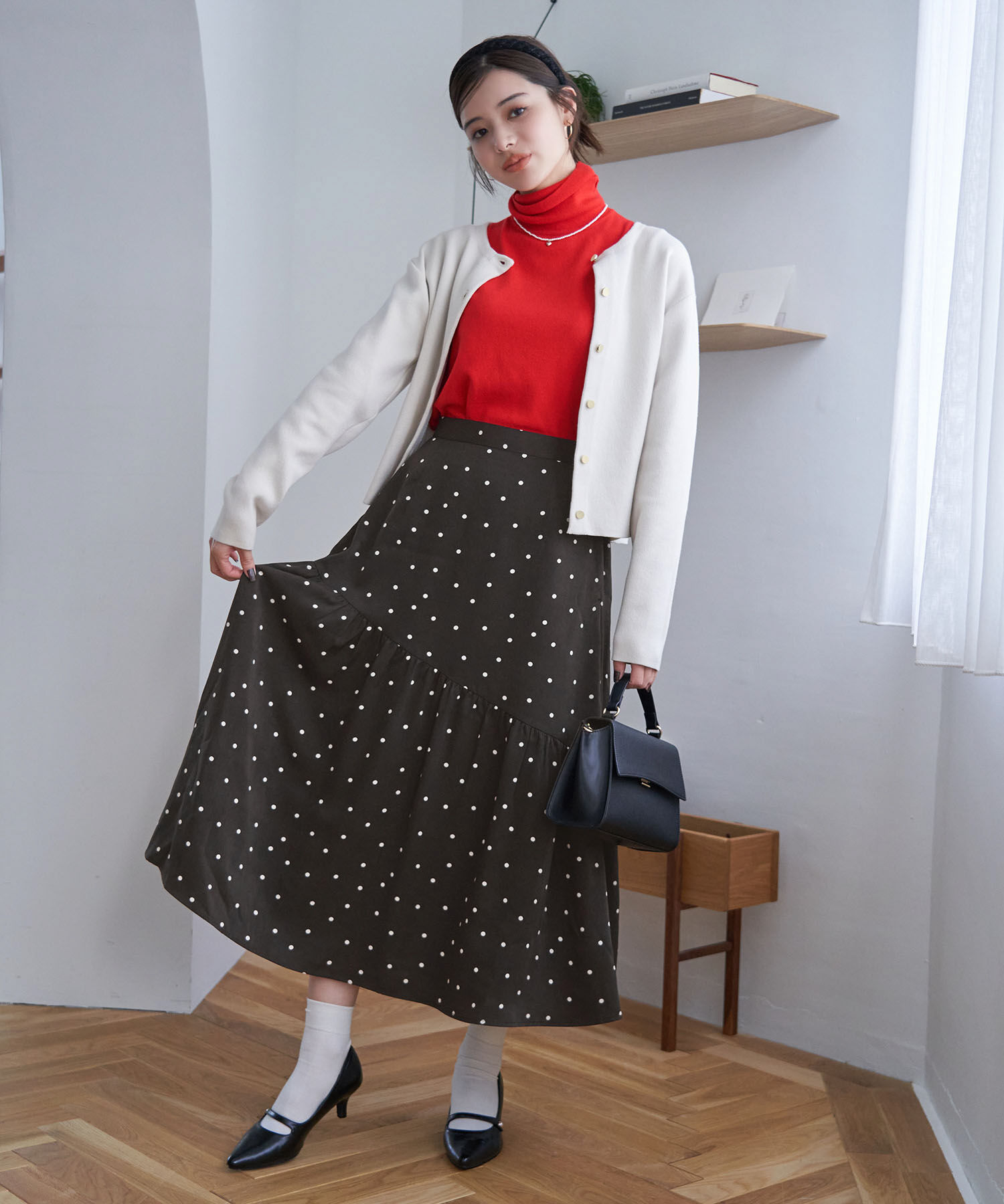 Rope&rsquo;Picnic「【一部店舗限定】アソート柄ティアードスカート」|スカート|