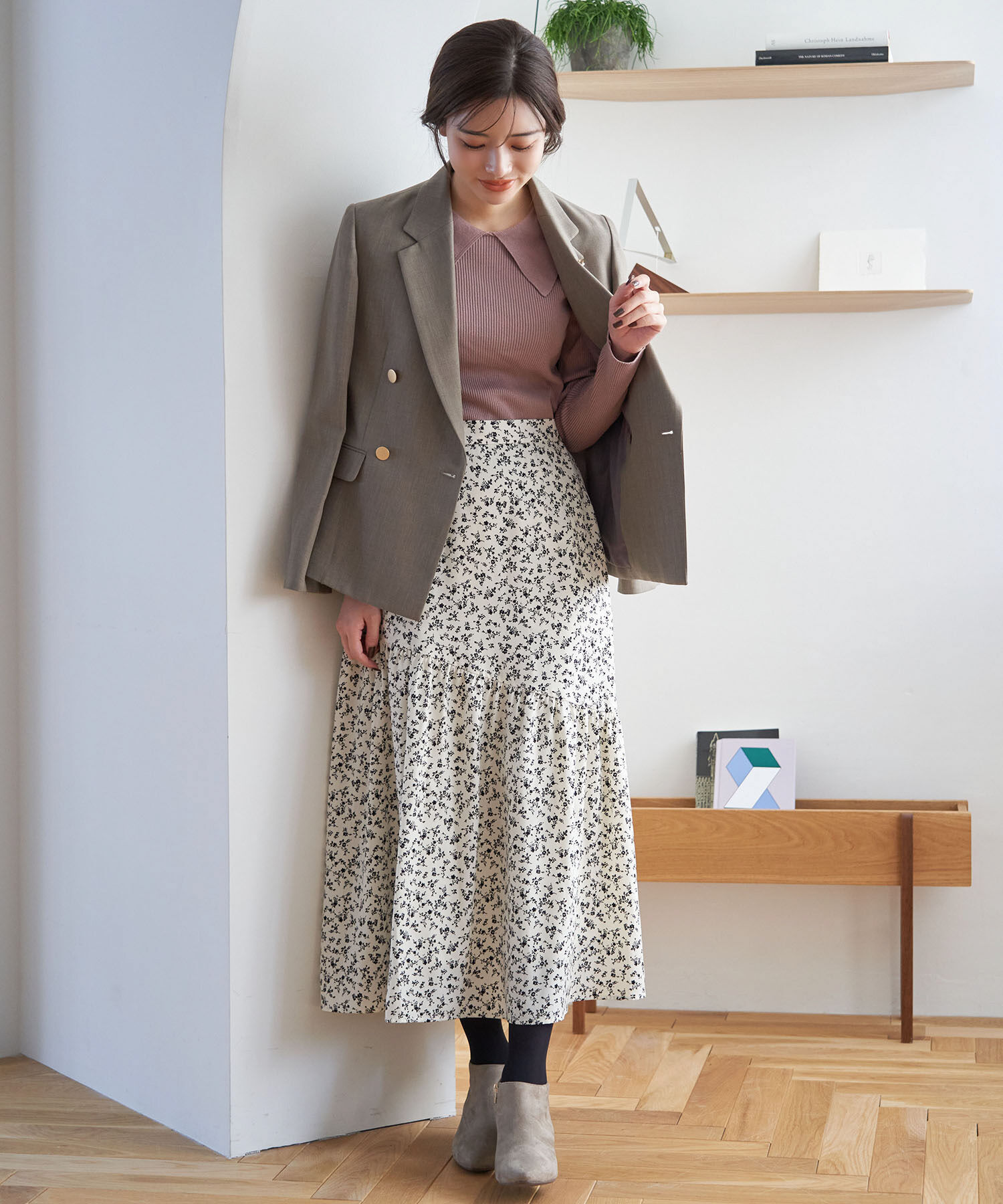 Rope&rsquo;Picnic「【一部店舗限定】アソート柄ティアードスカート」|スカート|