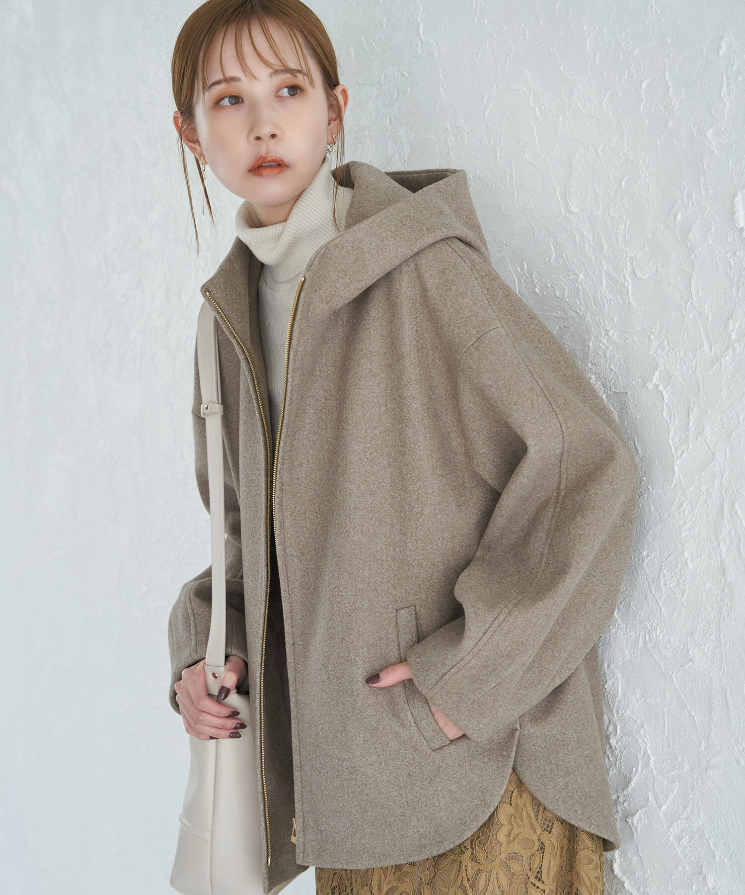 Rope&rsquo;Picnic「ジャージメルトンジップアップフーディ」|その他|ダークブラウン(20)