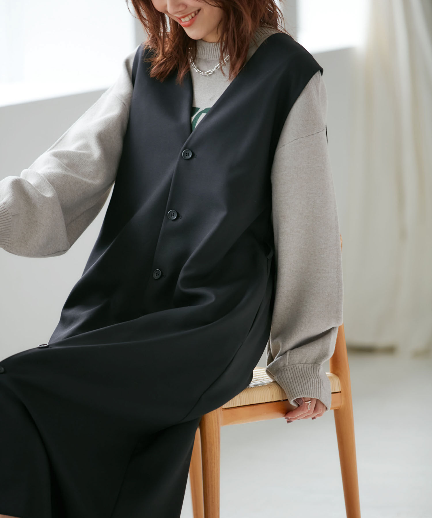 Rope&rsquo;Picnic「ジレジャンパースカート/2WAY・リンクコーデ」|ジャンパースカート|