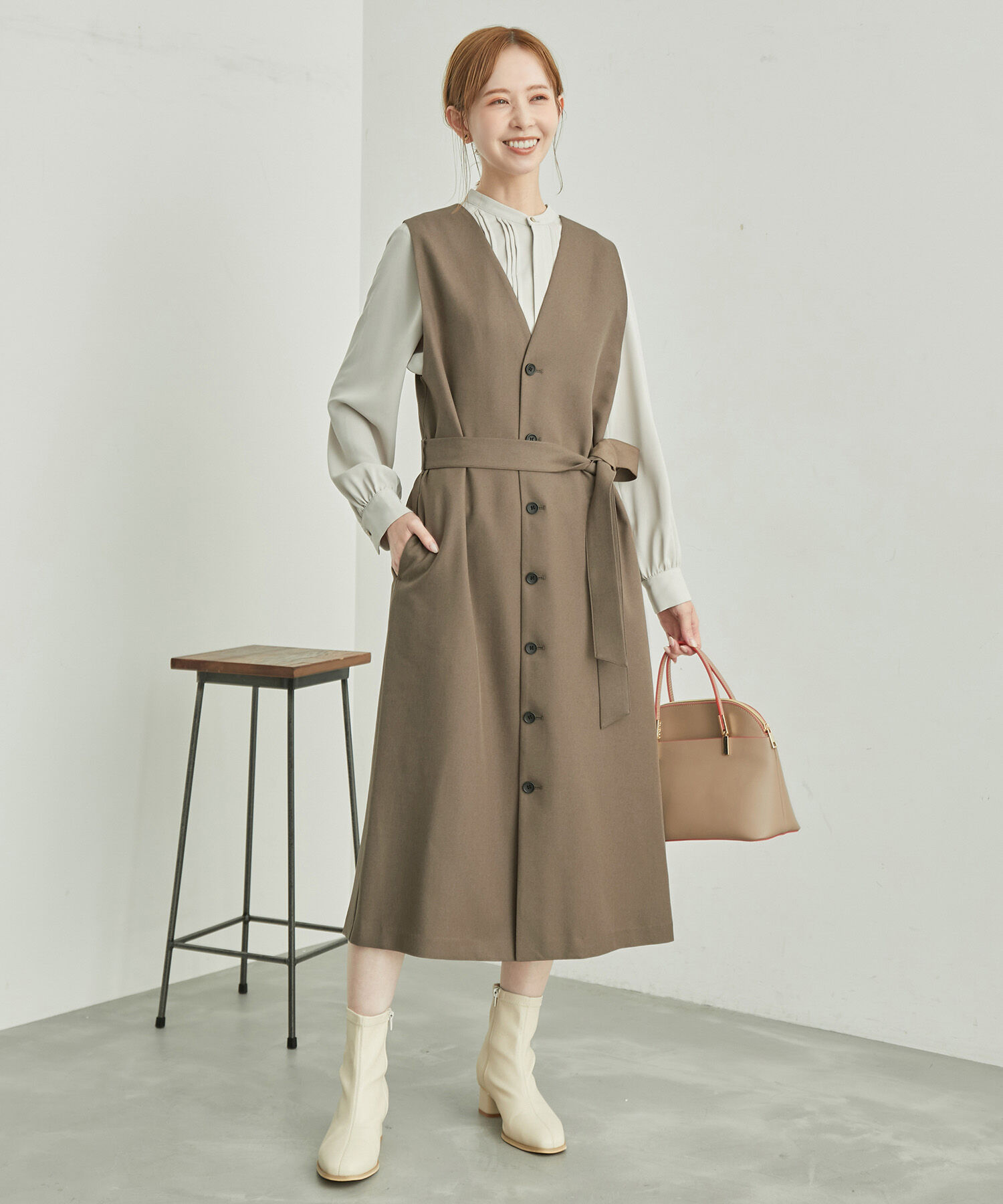 Rope&rsquo;Picnic「ジレジャンパースカート/2WAY・リンクコーデ」|ジャンパースカート|