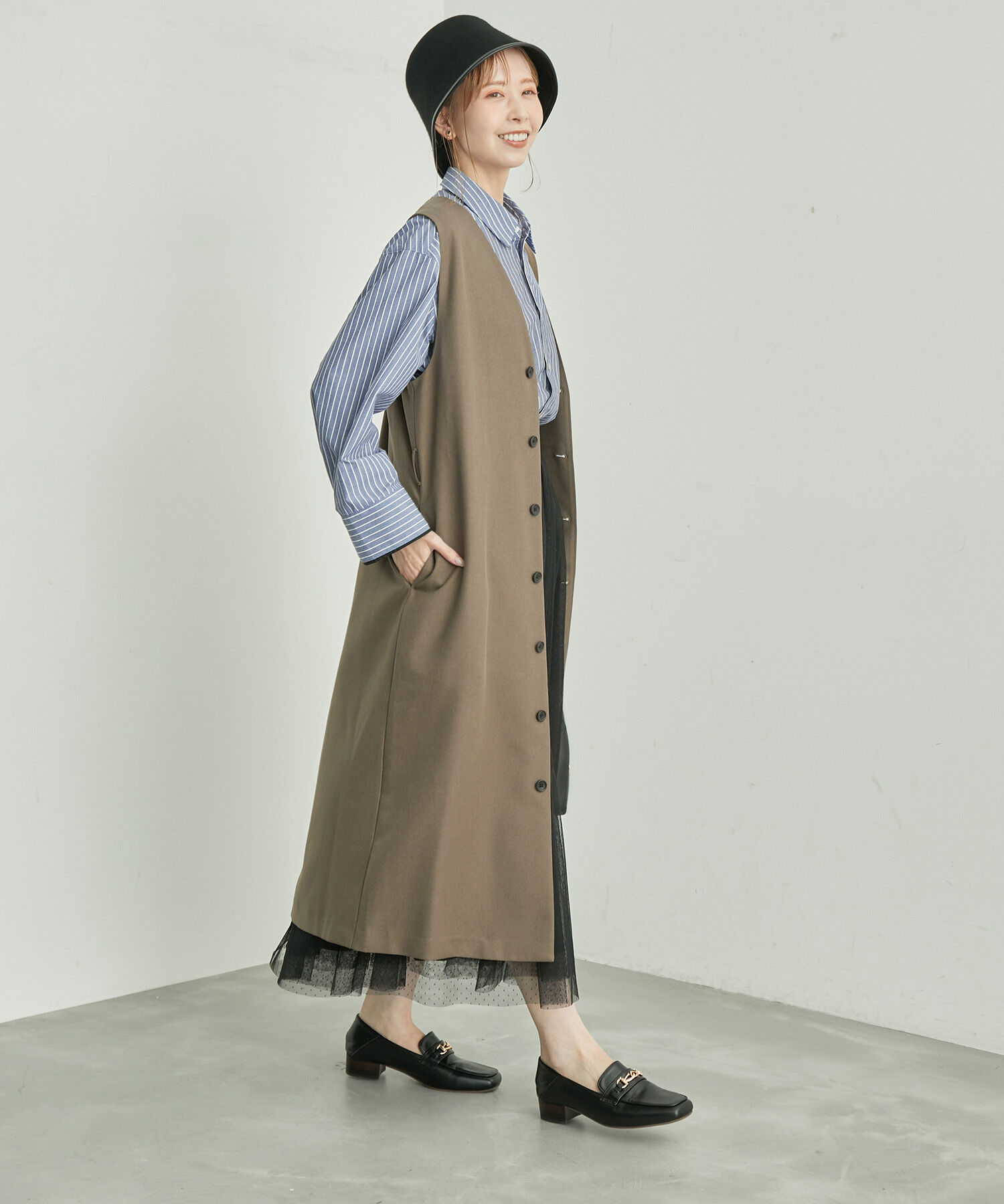 Rope&rsquo;Picnic「ジレジャンパースカート/2WAY・リンクコーデ」|ジャンパースカート|