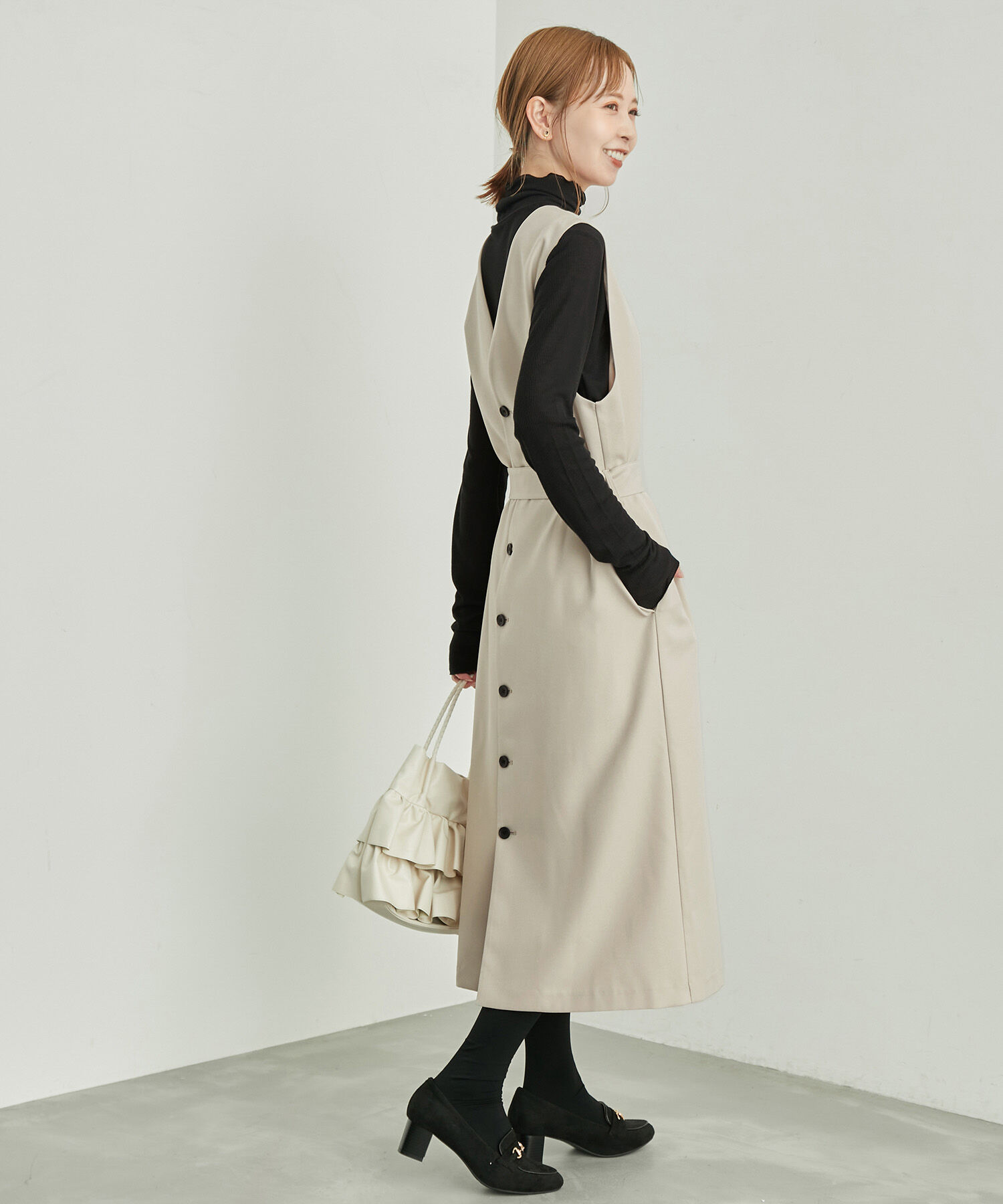 Rope&rsquo;Picnic「ジレジャンパースカート/2WAY・リンクコーデ」|ジャンパースカート|