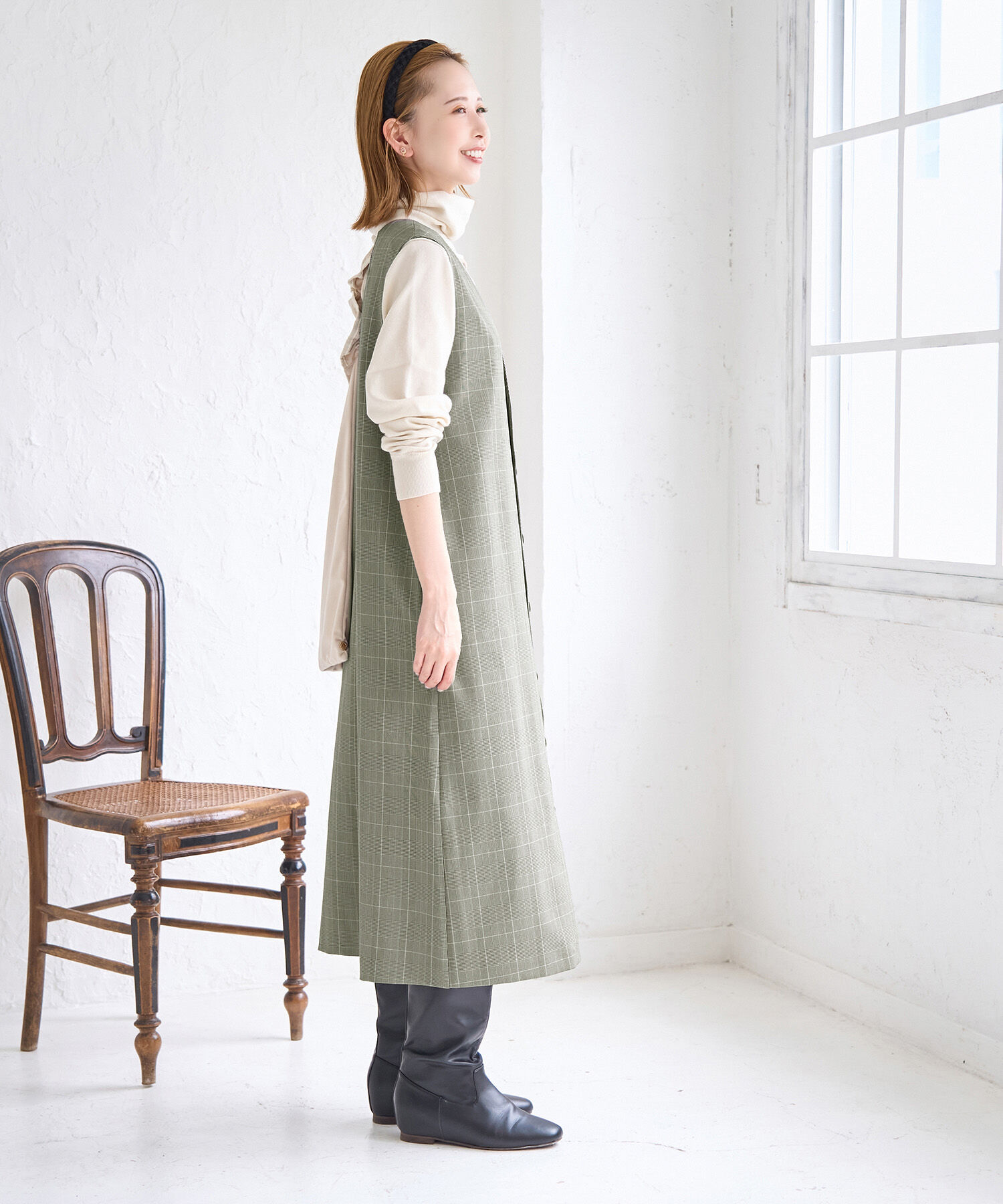 Rope&rsquo;Picnic「ジレジャンパースカート/2WAY・リンクコーデ」|ジャンパースカート|