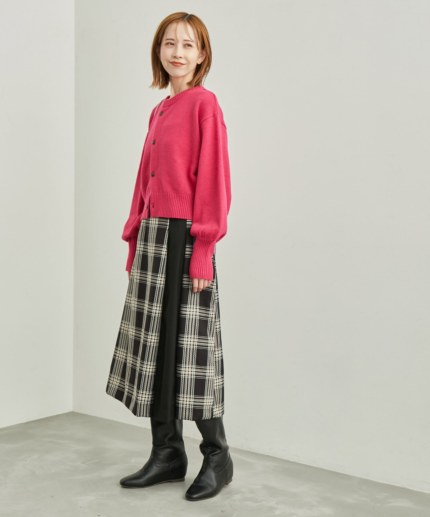 Rope&rsquo;Picnic「チェックコンビキルトスカート」|スカート|