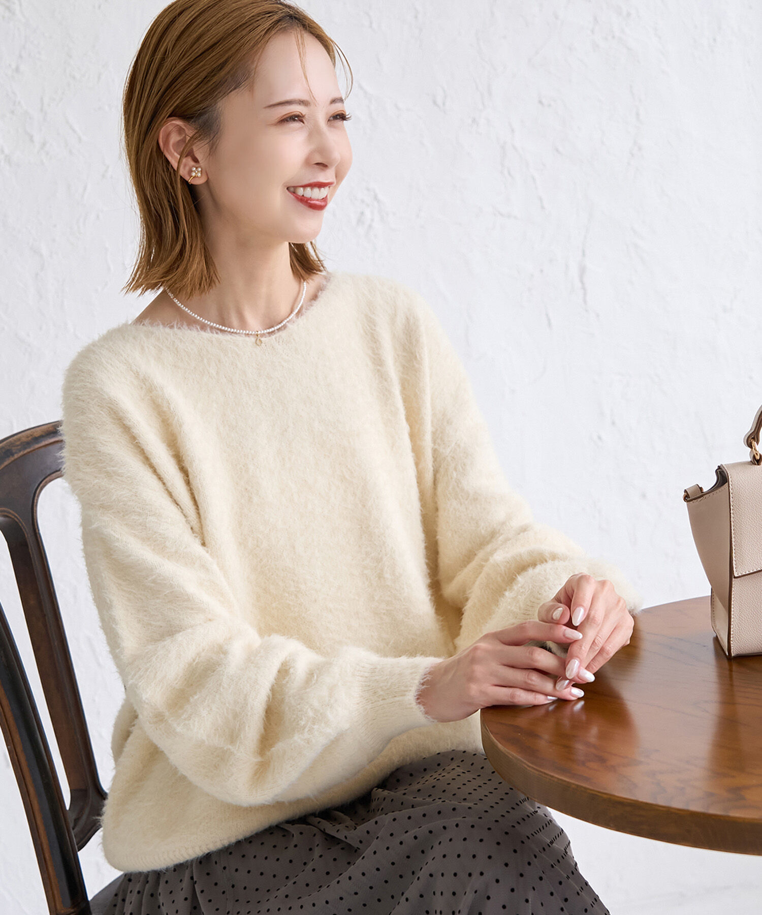 Rope&rsquo;Picnic「シャギーVネックニットプルオーバー」|ニット・セーター|