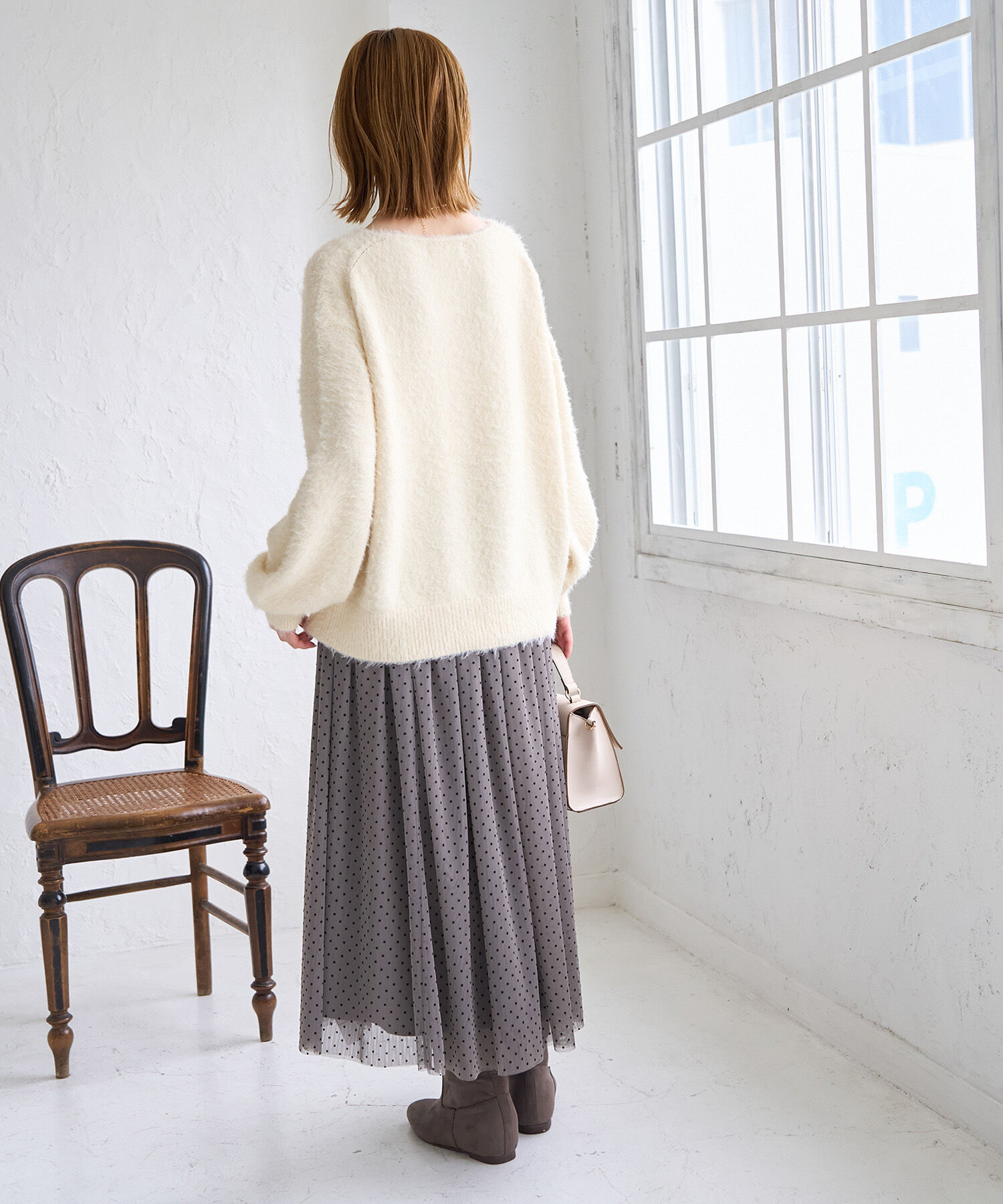 Rope&rsquo;Picnic「シャギーVネックニットプルオーバー」|ニット・セーター|