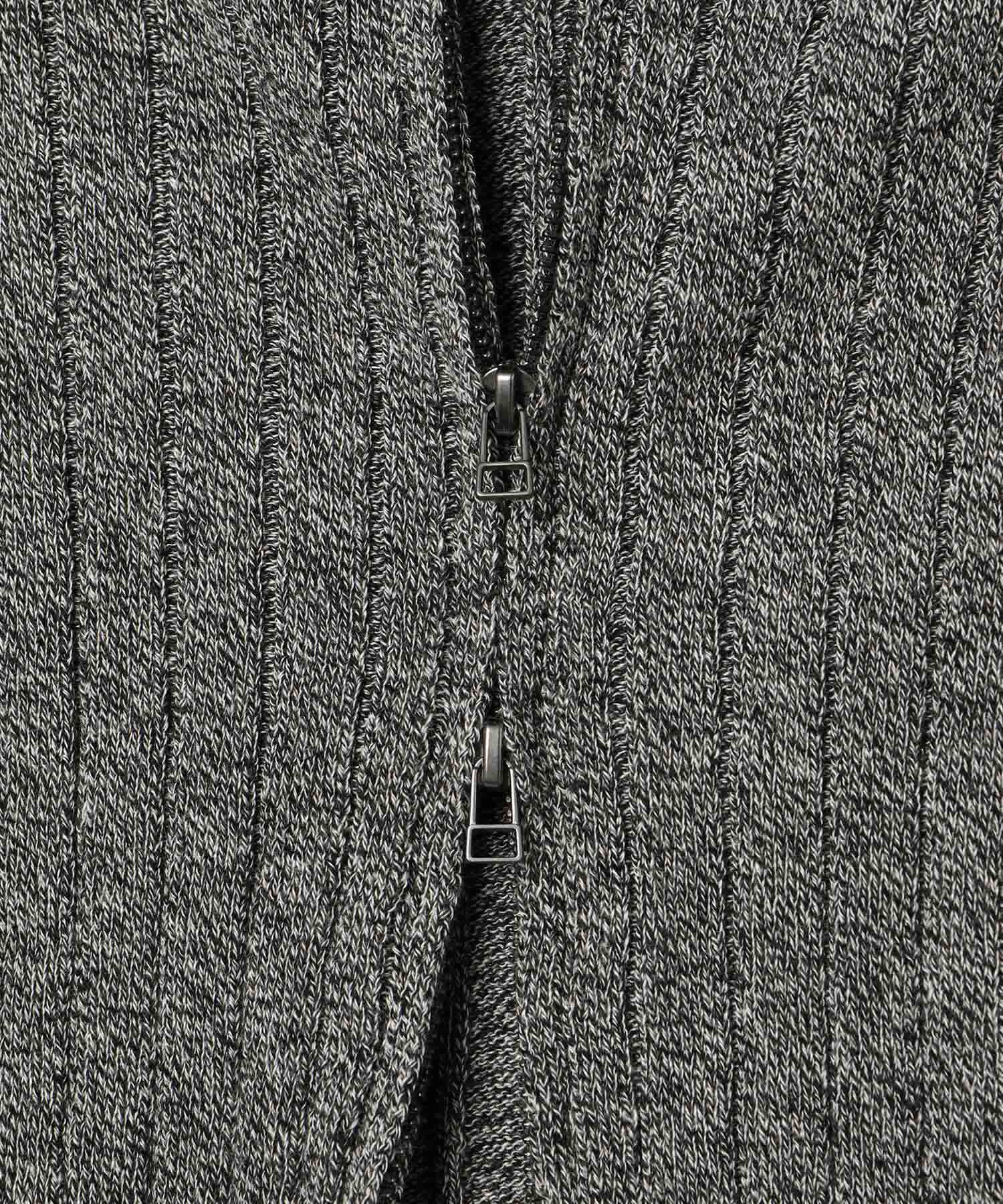 ROPE' PICNIC R「フロントジップショート丈メランジニットプルオーバー」|ニット・セーター|