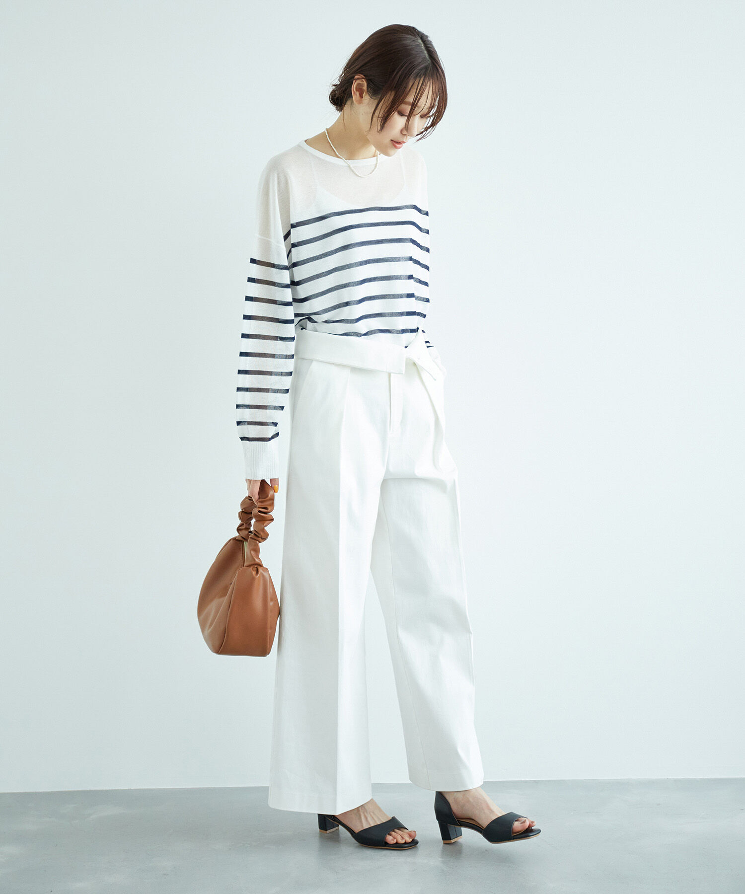 Rope&rsquo;Picnic「シアーボーダーニット」|ニット・セーター|