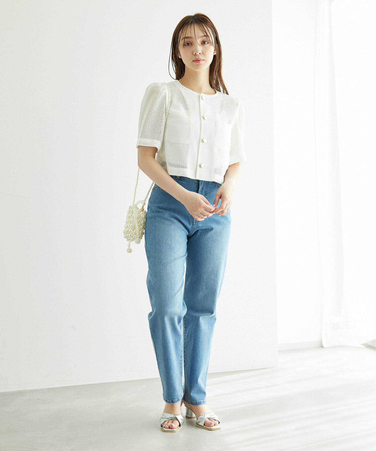 Rope&rsquo;Picnic「【ご好評につき追加生産】カーディジャケット」|ノーカラージャケット|