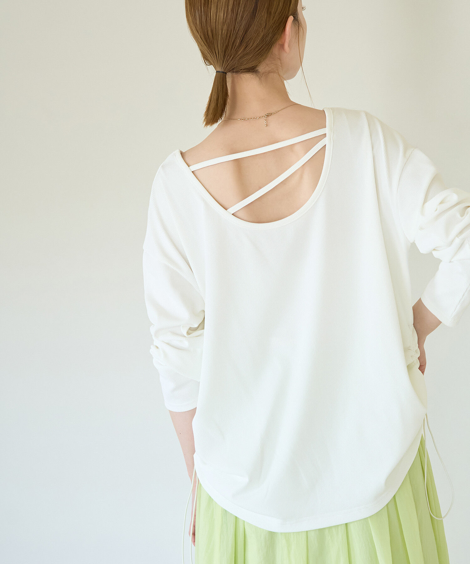 Rope&rsquo;Picnic「ラッシュガードサイドドロストリブトップス/セットアップ対応」|その他|ホワイト(10)