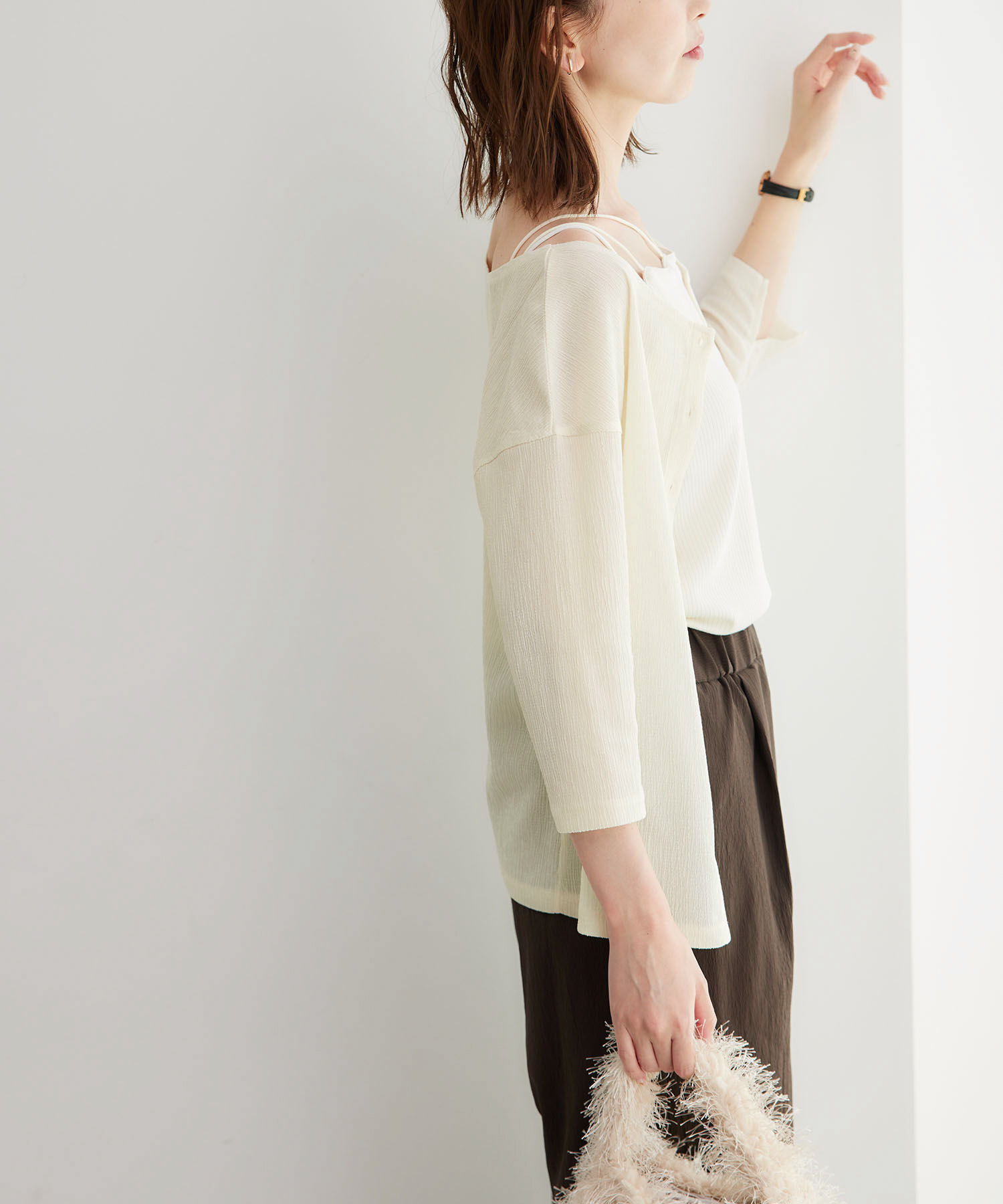 Rope&rsquo;Picnic「2WAY/シアー楊柳カーディガンプルオーバー」|カーディガン|