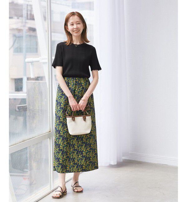 Rope&rsquo;Picnic「【UVカット・イージーケア・マシンウォッシャブル】八方映えニット スカラップニットプルオーバー」|ニット・セーター|