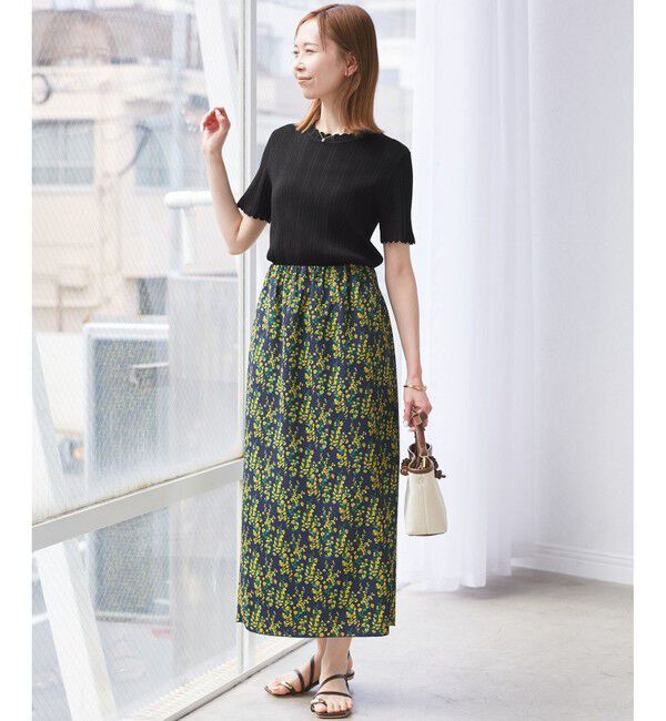 Rope&rsquo;Picnic「【UVカット・イージーケア・マシンウォッシャブル】八方映えニット スカラップニットプルオーバー」|ニット・セーター|