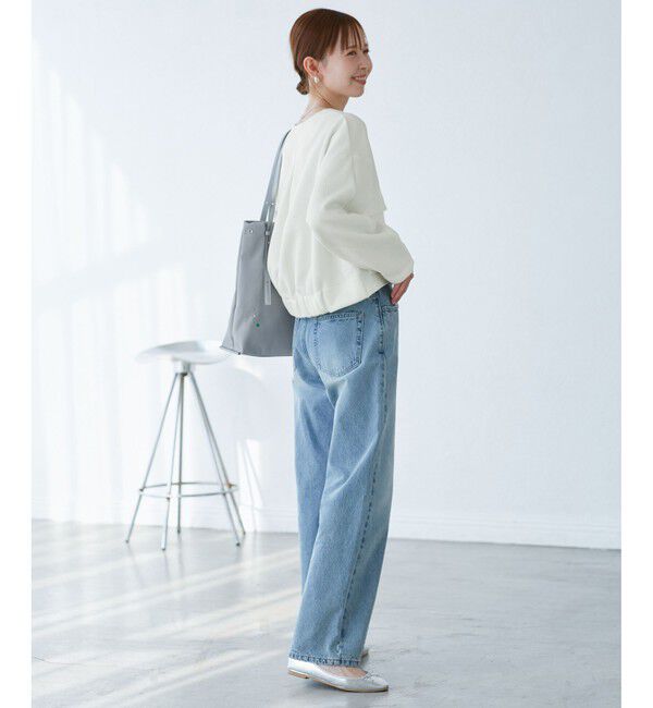 Rope&rsquo;Picnic「幾何柄ジャガードショート丈ブルゾン」|ブルゾン・スタジャン|