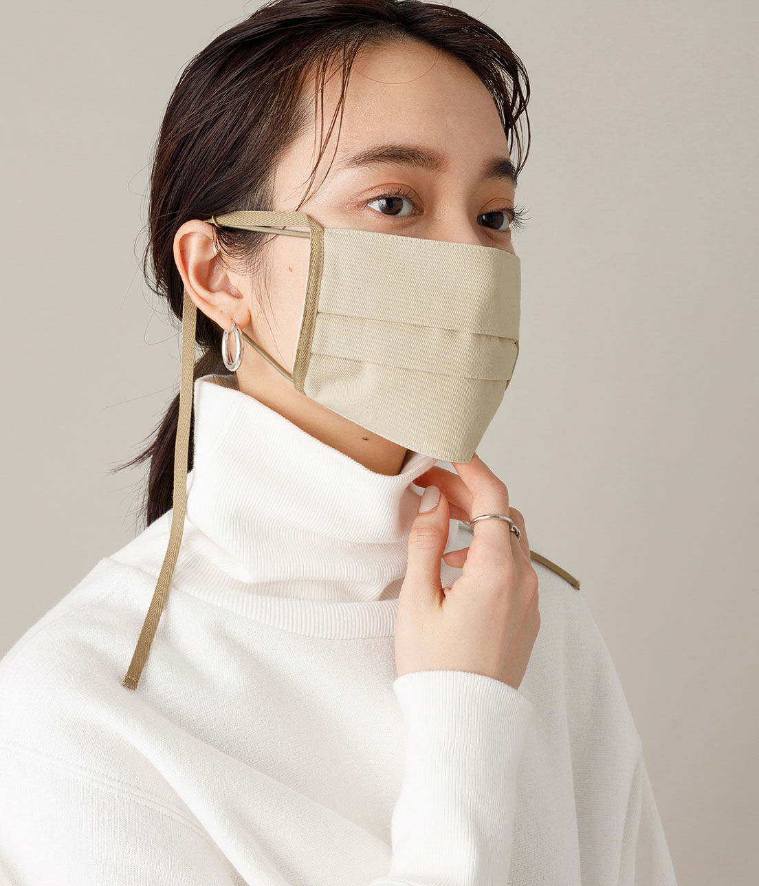 ADAM ET ROPE'「【WEB限定】イヤーリボンつきマスク」|その他|