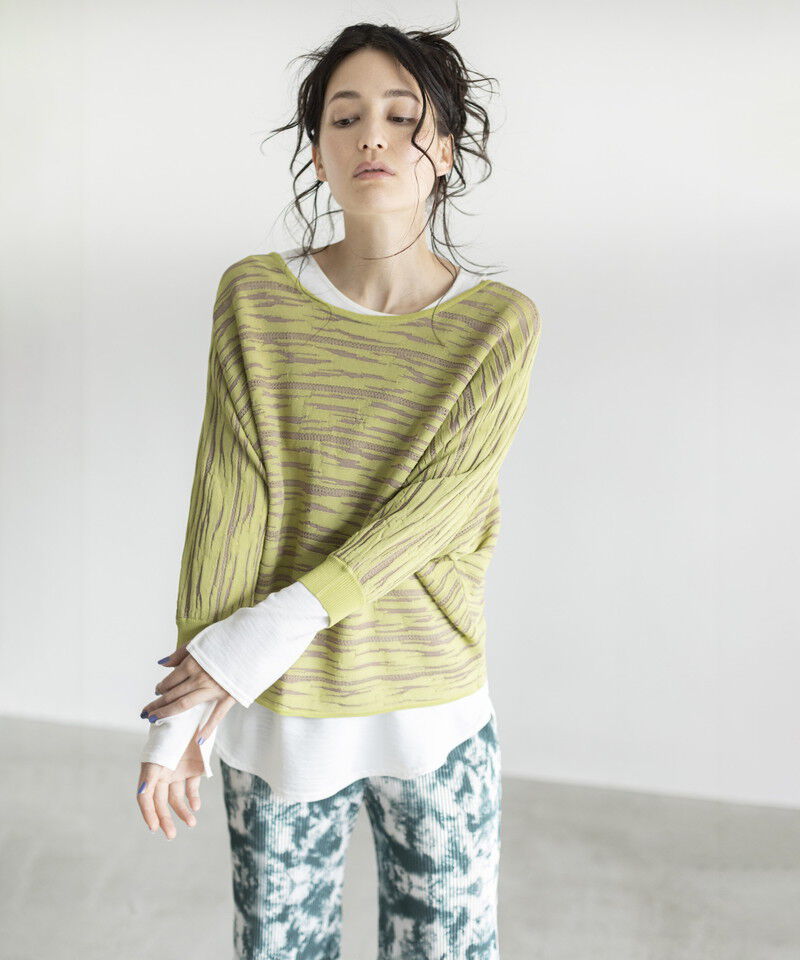  「2WAYジャガードニットプルオーバー」|ニット・セーター|