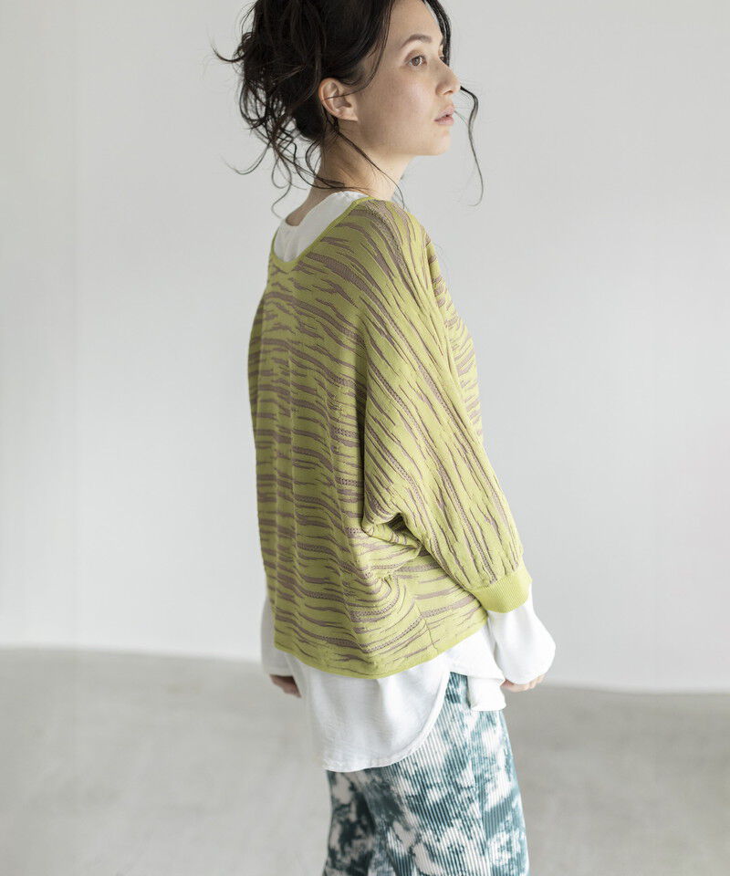  「2WAYジャガードニットプルオーバー」|ニット・セーター|