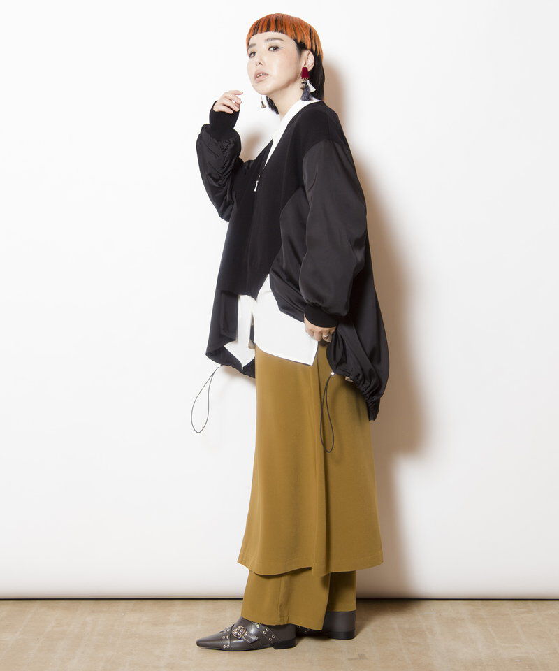  「バックロングジップニットカーディガン」|ニット・セーター|