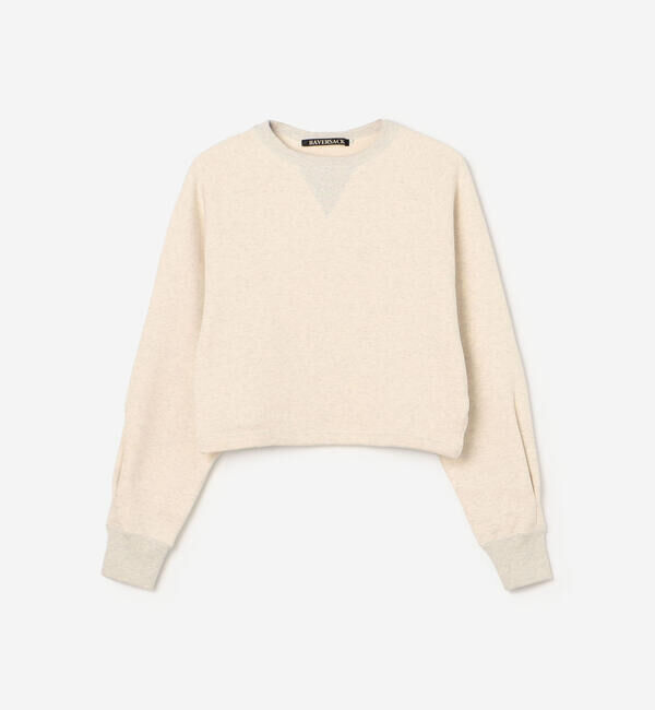  「HAVERSACK | クルーネック ショートスウェット WOMEN」|スウェット・ジャージ|OATMEAL
