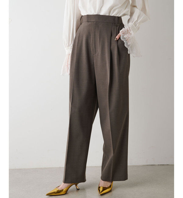  「ワイドタックパンツ」|チノ|