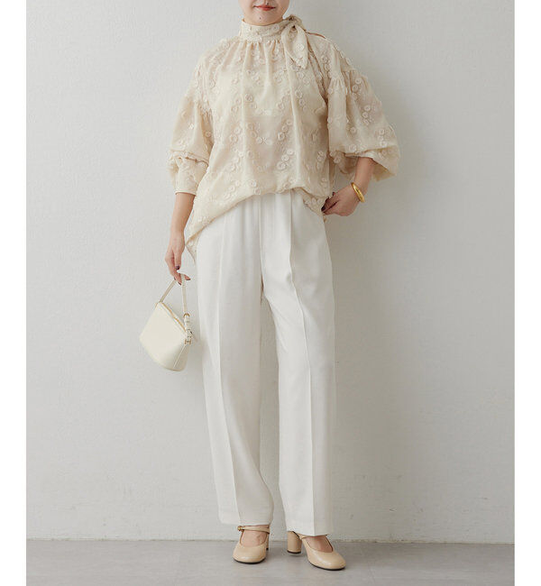  「バックサテンイージーパンツ」|チノ|