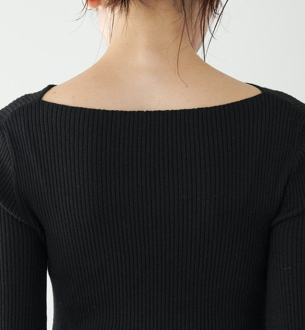  「デザインネックリブニット」|ニット・セーター|