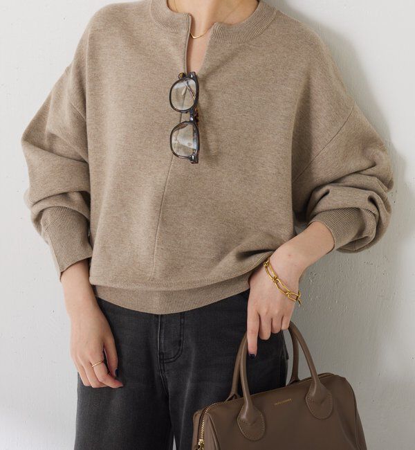  「ジップスウェットライクニット」|ニット・セーター|