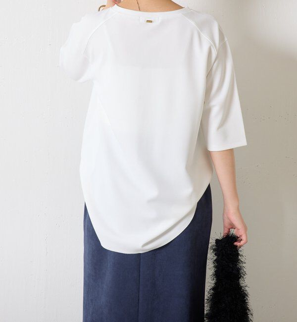  「ハーフスリーブジョーゼット半袖T」|Tシャツ・カットソー|