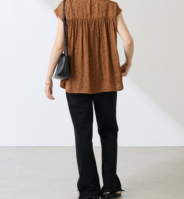  「サテンドットプリントブラウス」|シャツ・ブラウス|