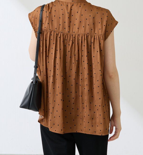  「サテンドットプリントブラウス」|シャツ・ブラウス|