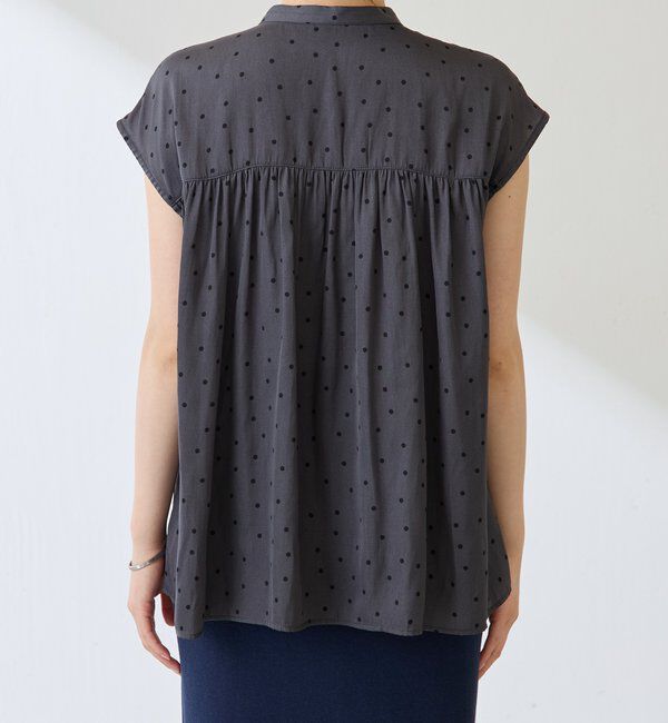  「サテンドットプリントブラウス」|シャツ・ブラウス|