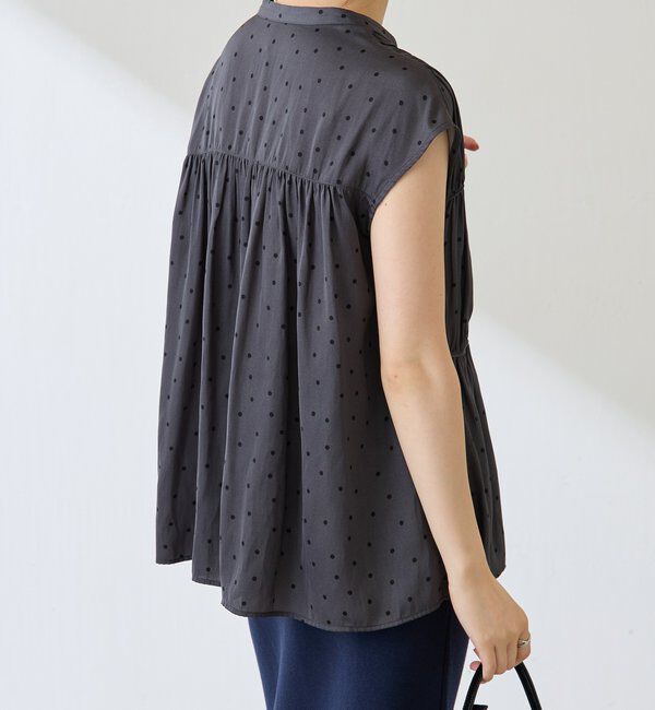  「サテンドットプリントブラウス」|シャツ・ブラウス|