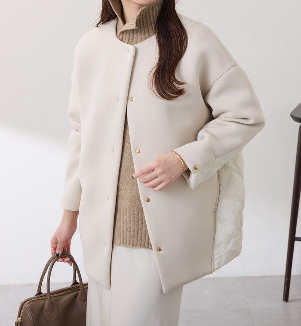 軽くて暖かい】ダンボール×キルティング スムースフィットコート