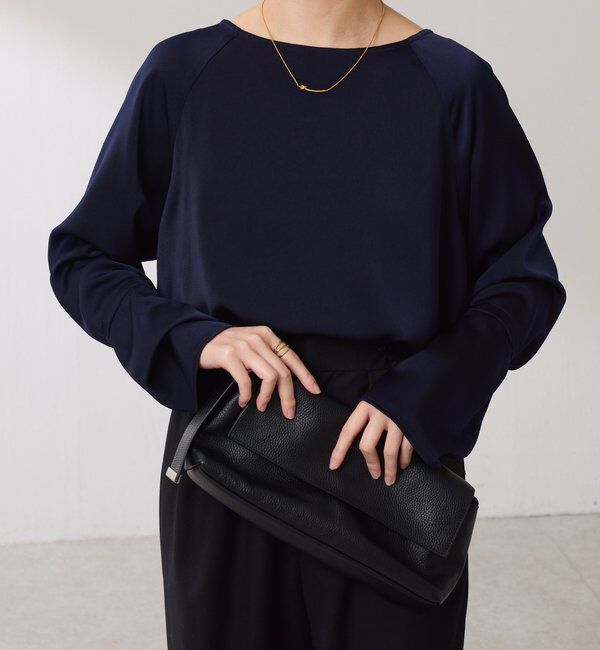  「袖フレアサテンブラウス」|シャツ・ブラウス|