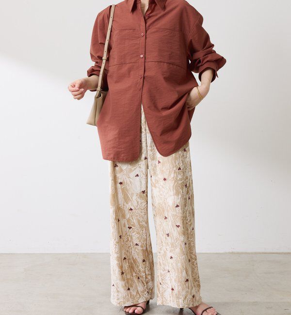  「クラッシュベロア刺繍パンツ」|チノ|