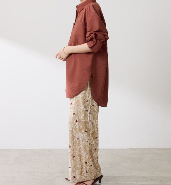  「クラッシュベロア刺繍パンツ」|チノ|