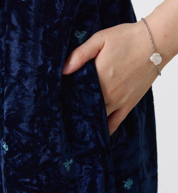  「クラッシュベロア刺繍パンツ」|チノ|